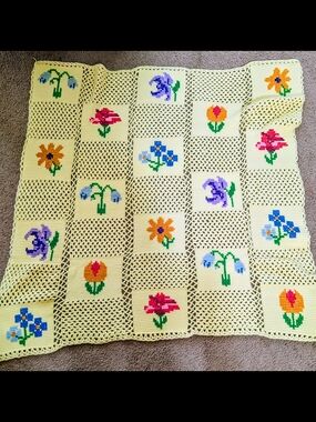 Handmade Floral Afghan